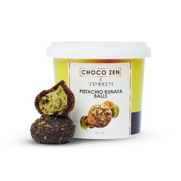 Choco Zen Pistachio Kunafa Dubai Chocolate Date Balls, 125G